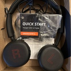 Plantronics Voyager 4200 UC Series wireless headset.     