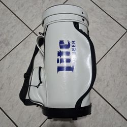 Vintage 2ft Miller Lite Novelty Golf Bag Ice Chest Cooler Umbrella Stand