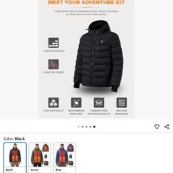 iHood mens 3XL Heated Puffer Lightweight Jacket