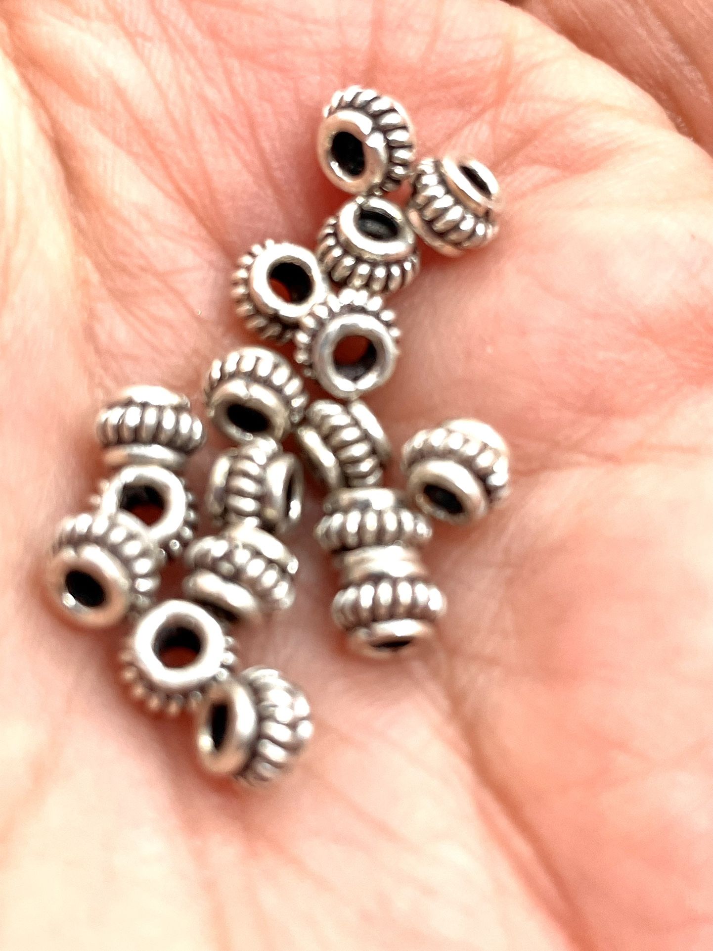 New Sterling Rope Bali Beads