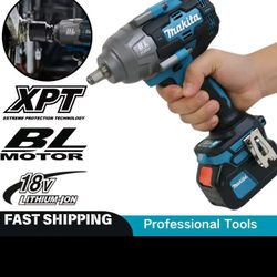 CHRISTMAS SALE NEW MAKITA HIGH TORQUE 1400 Ft Lbs 1/2 In square Anvil BRUSH LESS MOTOR. 