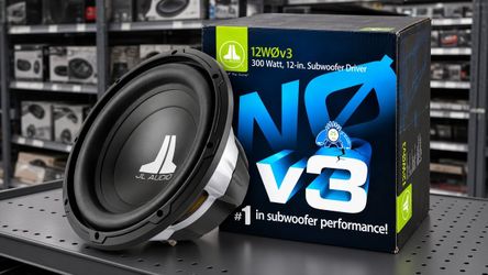 JL Audio Bass Speaker 12 Inch 4-Ohm Subwoofer 600 Watt W0v3 Series 12W0v3 12W0v3-4