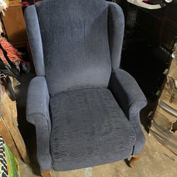 Blue recliner chair