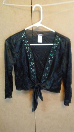 Cacama Black Sheer Top Sz Sm $10