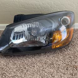 Factory OEM 2007-2009 Kia Spectra Left Driver Side Black Style Headlight