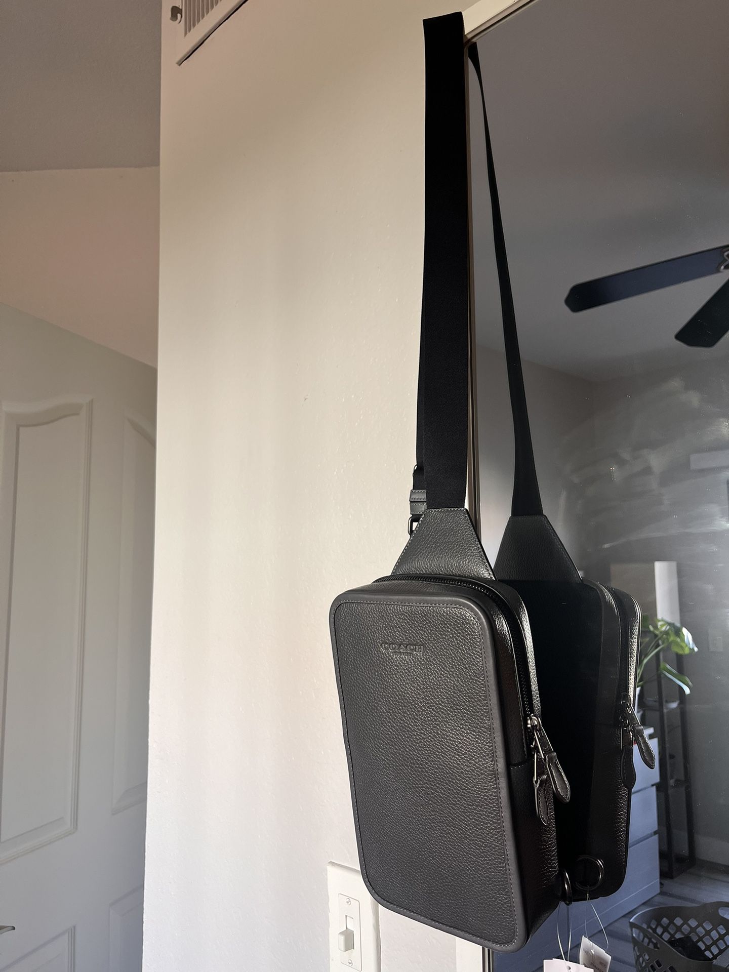 Grey Coach Cross Body Bag