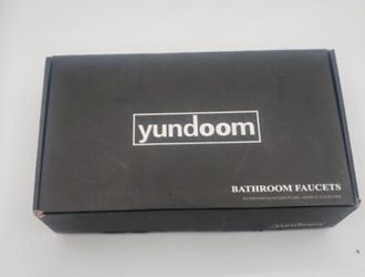 New YUNDOOM Waterfall Bathroom Faucet, Single Hole with Pop Up Drain (Matte Black).20$