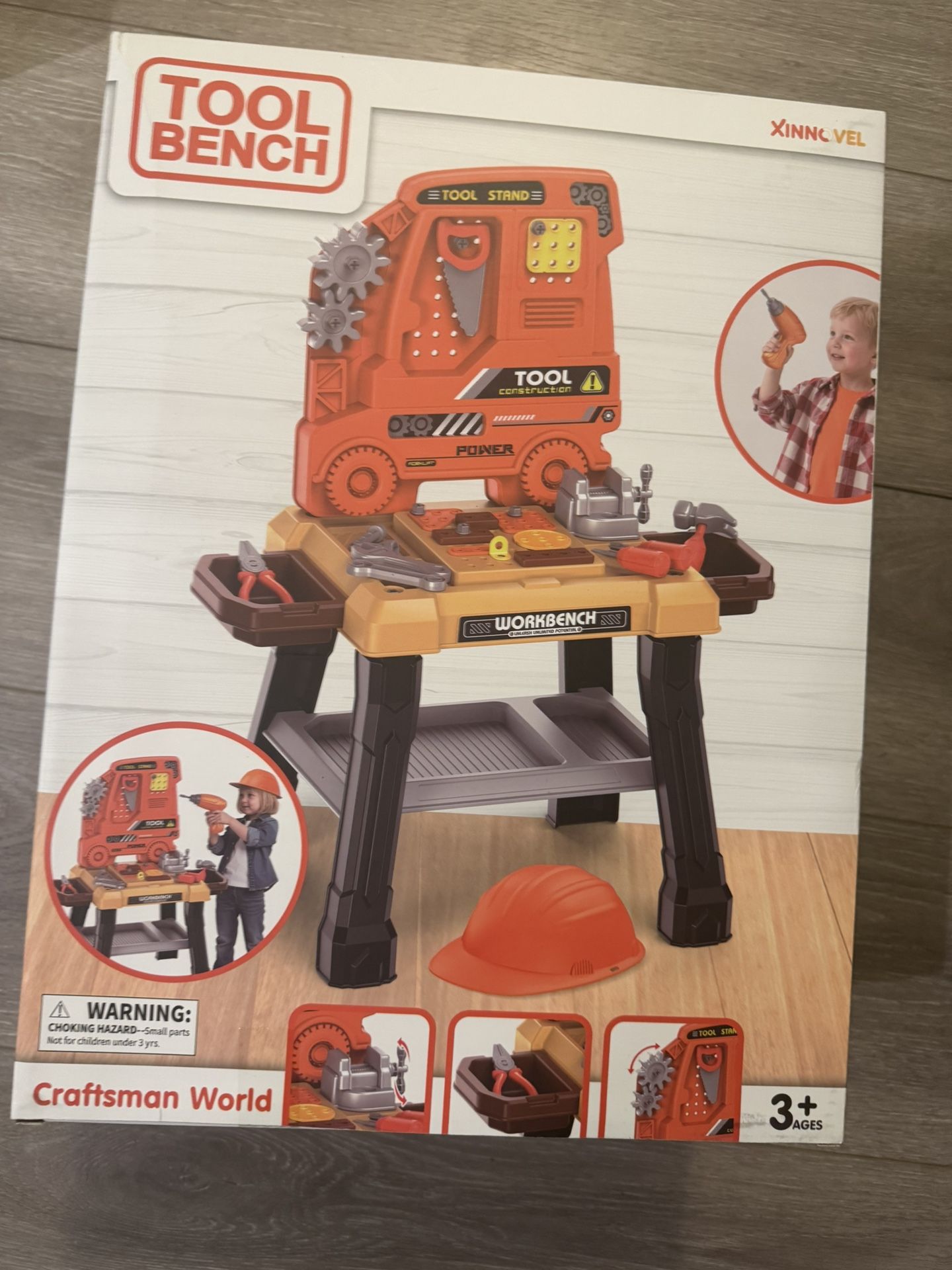 Kids Tool Bench Set with Electric Drill and Realistic Tool