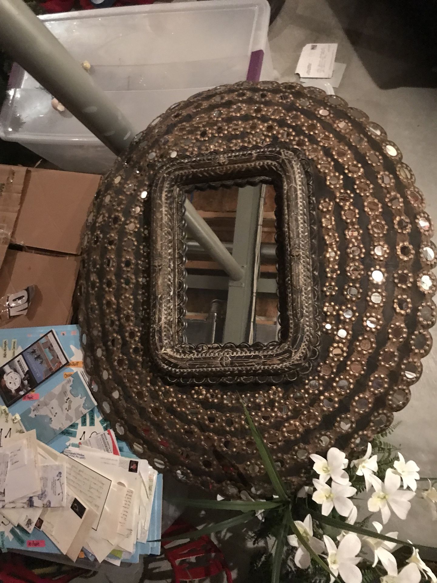Restoration Hardware peacock mirror