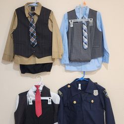 Brand New Boys Vest, Shirt, Pants & Tie Sets. All Size 6. Total 4 sets for $30. 