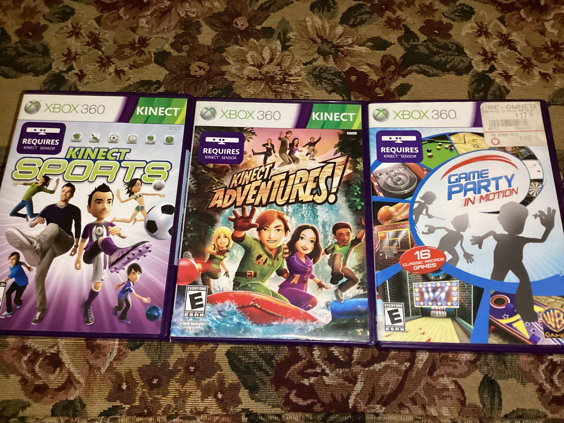 Kinect sports Adventures! And game party for Microsoft Xbox 360