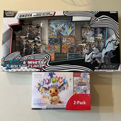 Costco Pokemon Unova Heavy Hitters + Prismatic Evolutions 2-Pack Trainer Box and Booster Bundle