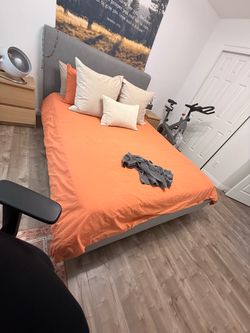 Queen bed and frame (living Spaces)