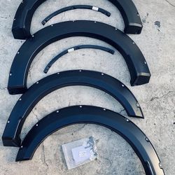 Fender flares for 15-18 Ford F-150 with 67.1" 78.9" & 97.6" Styleside Beds w/ rivets side wheel bengala de guardabrros