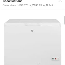 GE 10.74 cu ft deep freezer