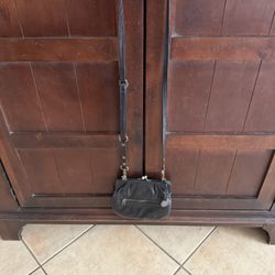 Black Wanderer, Small Leather Crossbody/Purse/Handbag