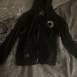 black chrome hearts zip up 