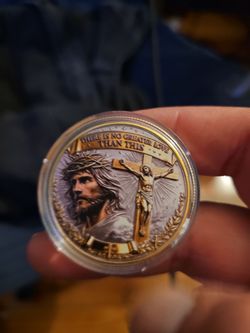 challenge coin often marketed as a "No Greater Love" or "Resurrection" https://offerup.com/redirect/?o=dG9rZW4uSXQ= is generally made of metal with hi
