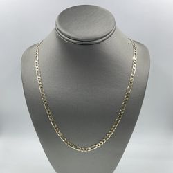 14KT YELLOW GOLD 26” FIGARO LINK CHAIN 5.0MM 20.5GR