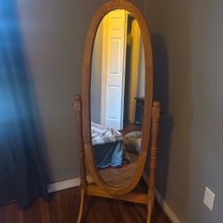 wooden adjustable mirror
