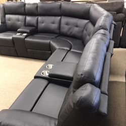 Reclining Black Couch On Sale