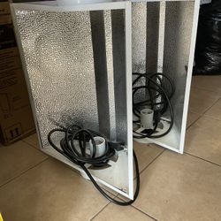 Two 1000watt HPS MH Switchable And Dimmable Ballast With Hood And Spare Bulbs