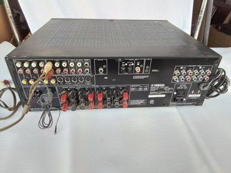Yamaha Model HTR-5940 Natural Sound AV Receiver, Dolby, 350 Watts, No HDMI Inputs, Good Working Preowned Condition.
