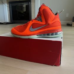 Nike LeBron 9 Big Bang 2022 Retro Total Orange All Star Size 9.5