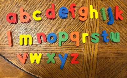 Lowercase Alphabet Letters with Task Cards and Owl Drawstring Bag