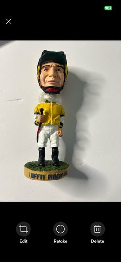 Laffit Pincay Jr. Hollywood Gold Cup bobblehead, standing approximately 7 inches