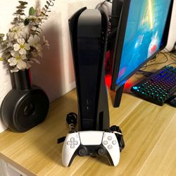 Ps5 Disc 1TB Black Console with Controller and Cables