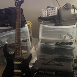 Electric Guitar+ AMP And Cables