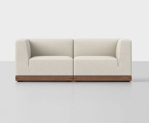 Thuma 2-Piece Modular Sectional Sofa in Ivory & Walnut