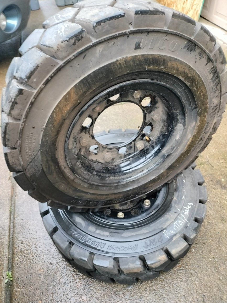 Forklift Tires With Rims 