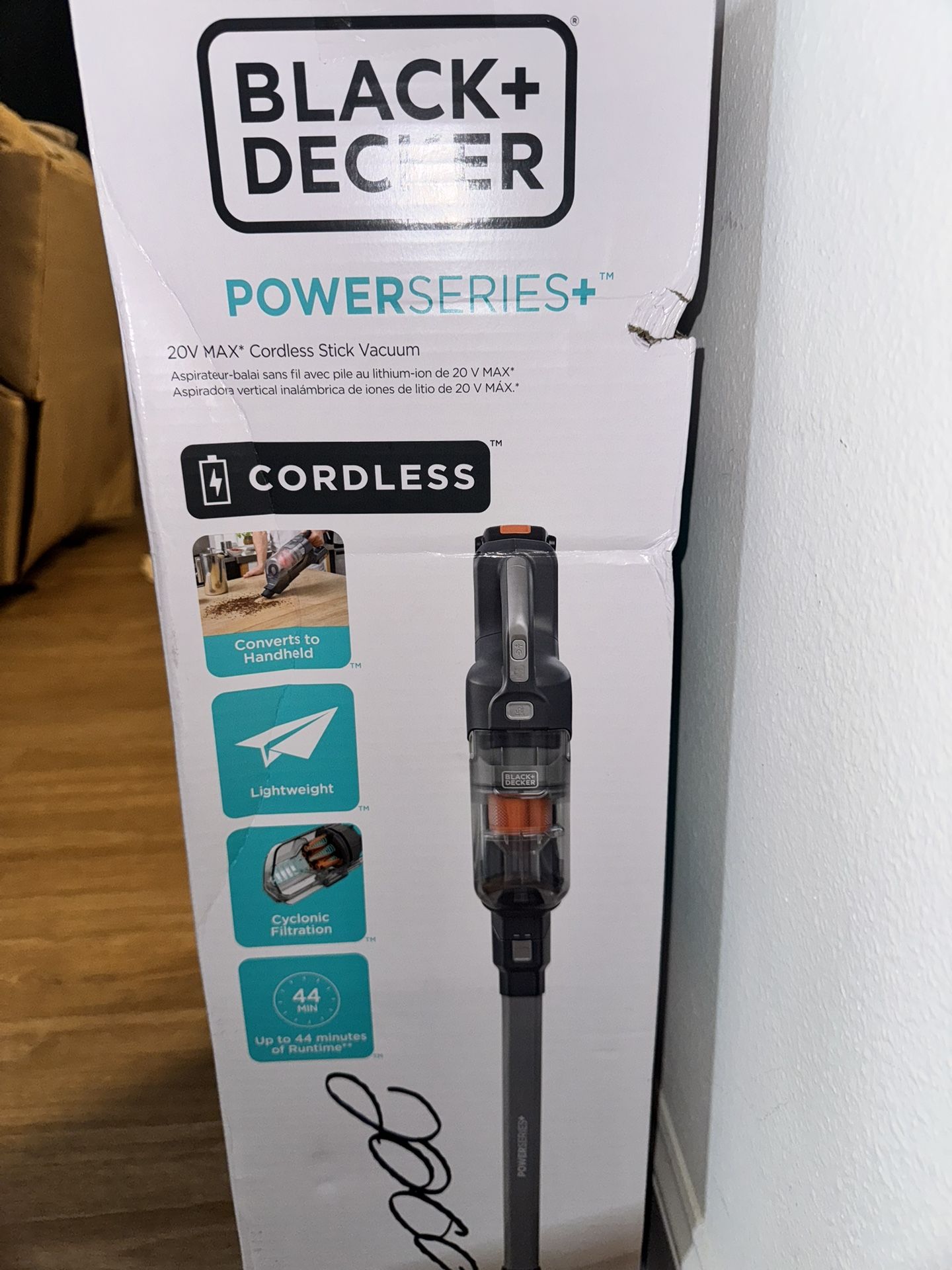 BLACK+DECKER POWERSERIES+ 20V MAX* Cordless Stick Vacuum