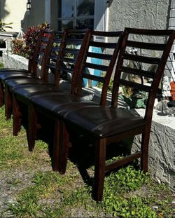 6 Solid Wood Dining Chairs