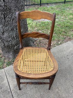 Victorian Ladderback Side Chair - Walnut Frame, Refurbished, Pickup Today