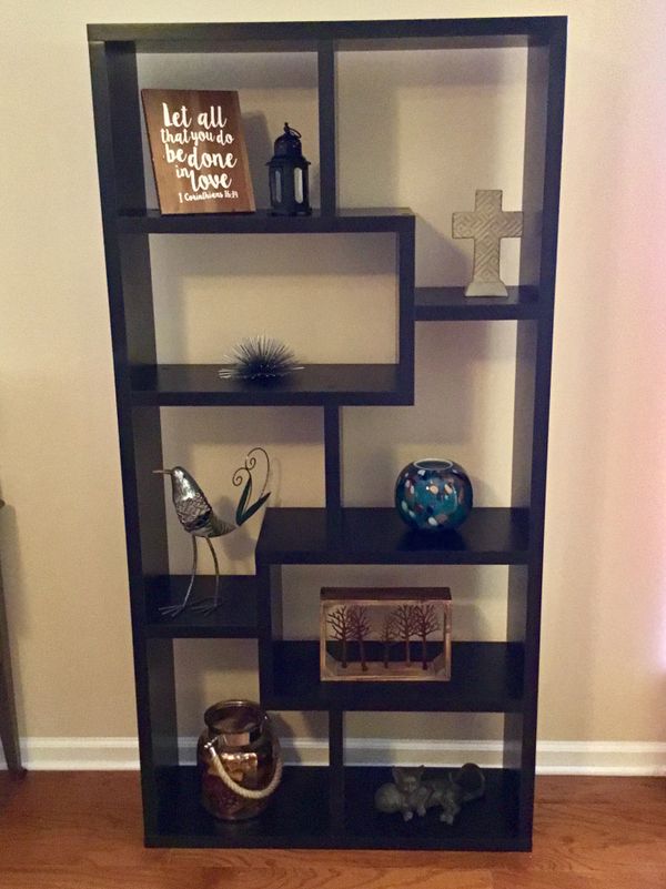 Black Contemporary Bookcase Additional Items Depicted In Photo Not Black Contemporary Bookcase Additional Items Depicted In Photo Not Included