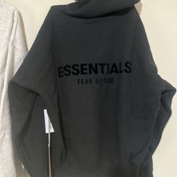 Black Essentials Hoodie With Tag And Bags