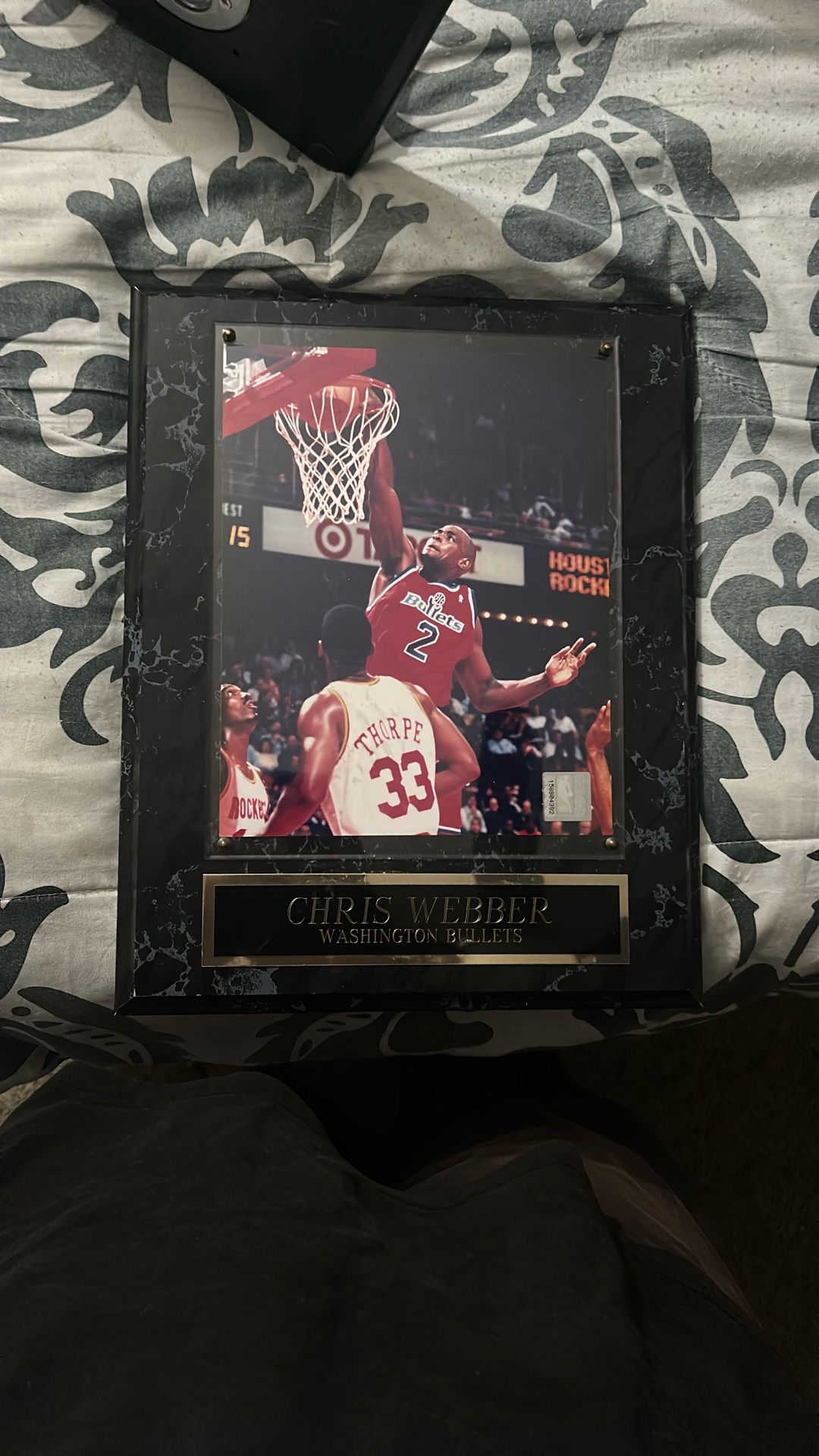 Chris Webber #2 Dunk Plaque