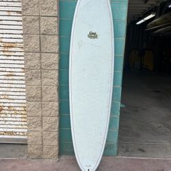 Robert August ‘Corky Carroll Model’ 7’6 Tuflite With Chris Christenson Twin Fins 