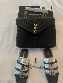 YSL medium size handbag and sandals size 7-8