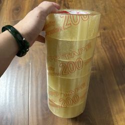 Heavy Duty Clear Packaging Tape for Shipping 6 Big Roll 200 Yard Per Roll Total 1200 Yard New condition 