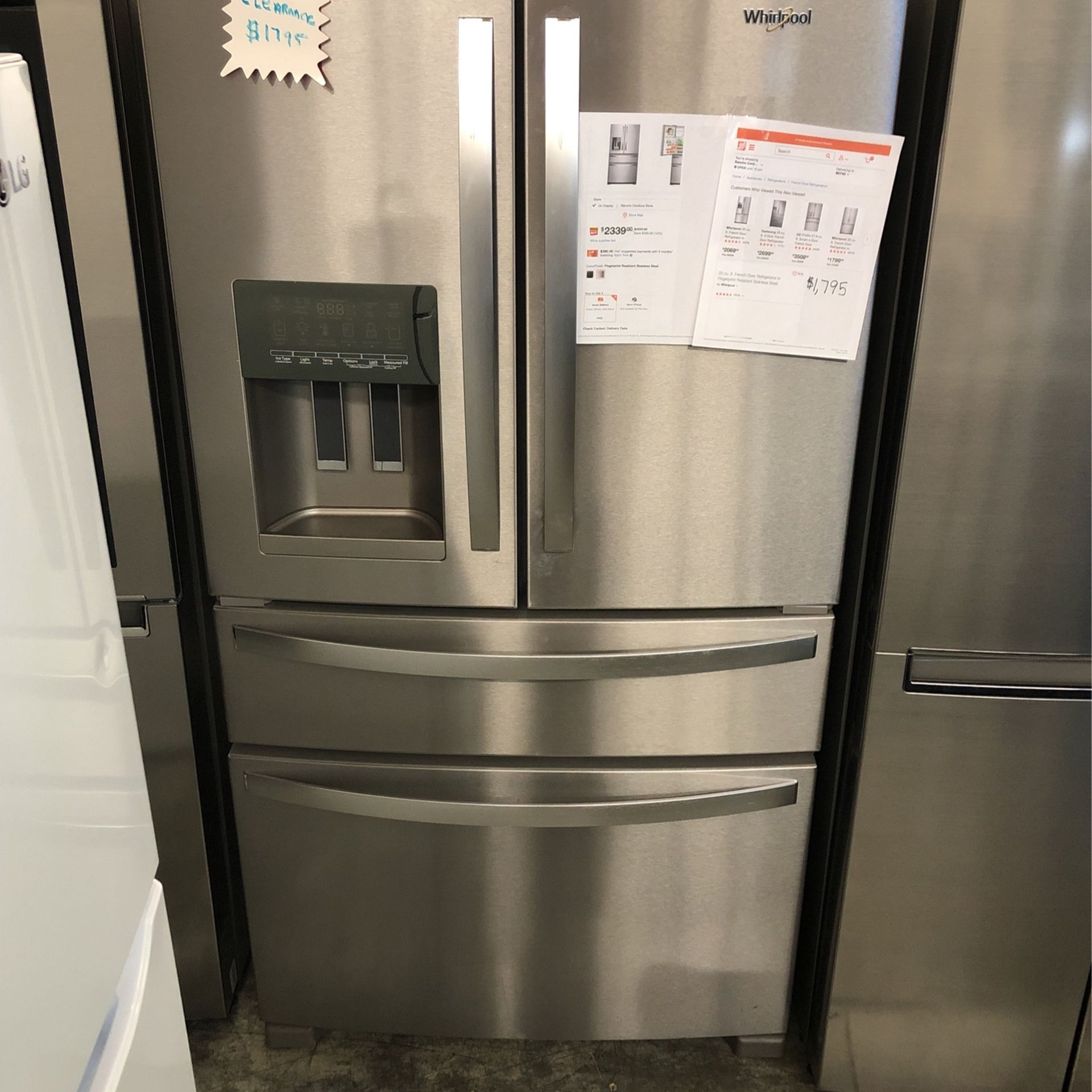 New whirlpool French door Stainless steel