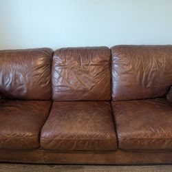 Used Leather Sofa - $25