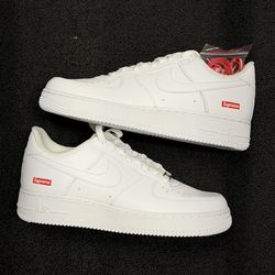 DS Supreme x Nike Air Force 1 White Low Tops size 8