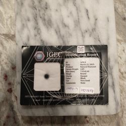 Natural Black Diamond CERTIFIED IGEC 