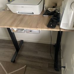 Standing desk and chair