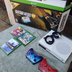 New Xbox One S 1,000GB 1TB & 2 Controller Nothing Else $240!  & $350! Guitar hero live Supreme party edition Cost $600! On Amazon no Xbox. All $500!
