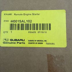 Subaru Remote Engine Starter Part #H001SAL102 NEW In Box , never installed -